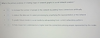 What is the primary purpose of creating maps or