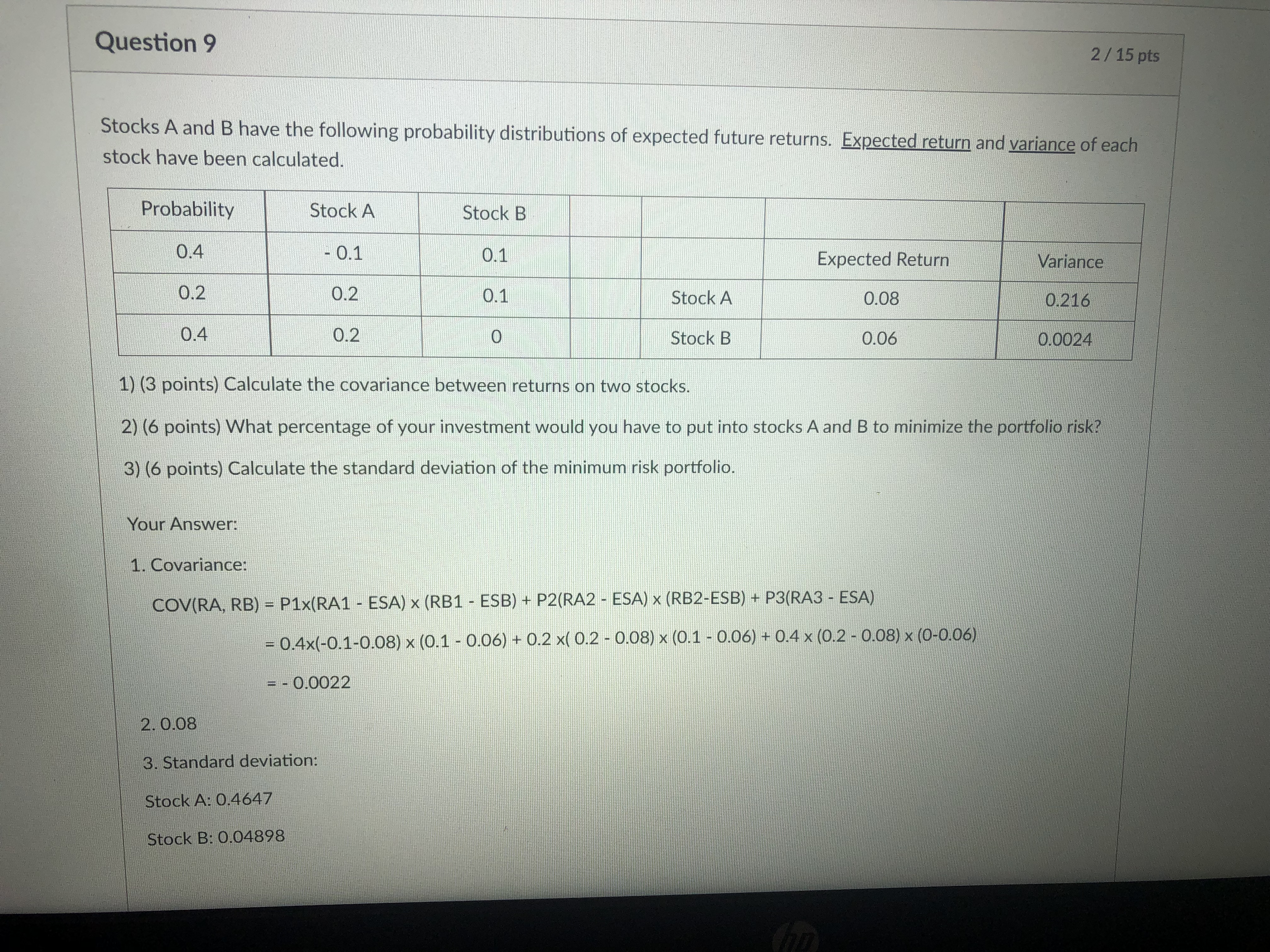 X HELP CENTER Question 6 0 / 20 pts You are given