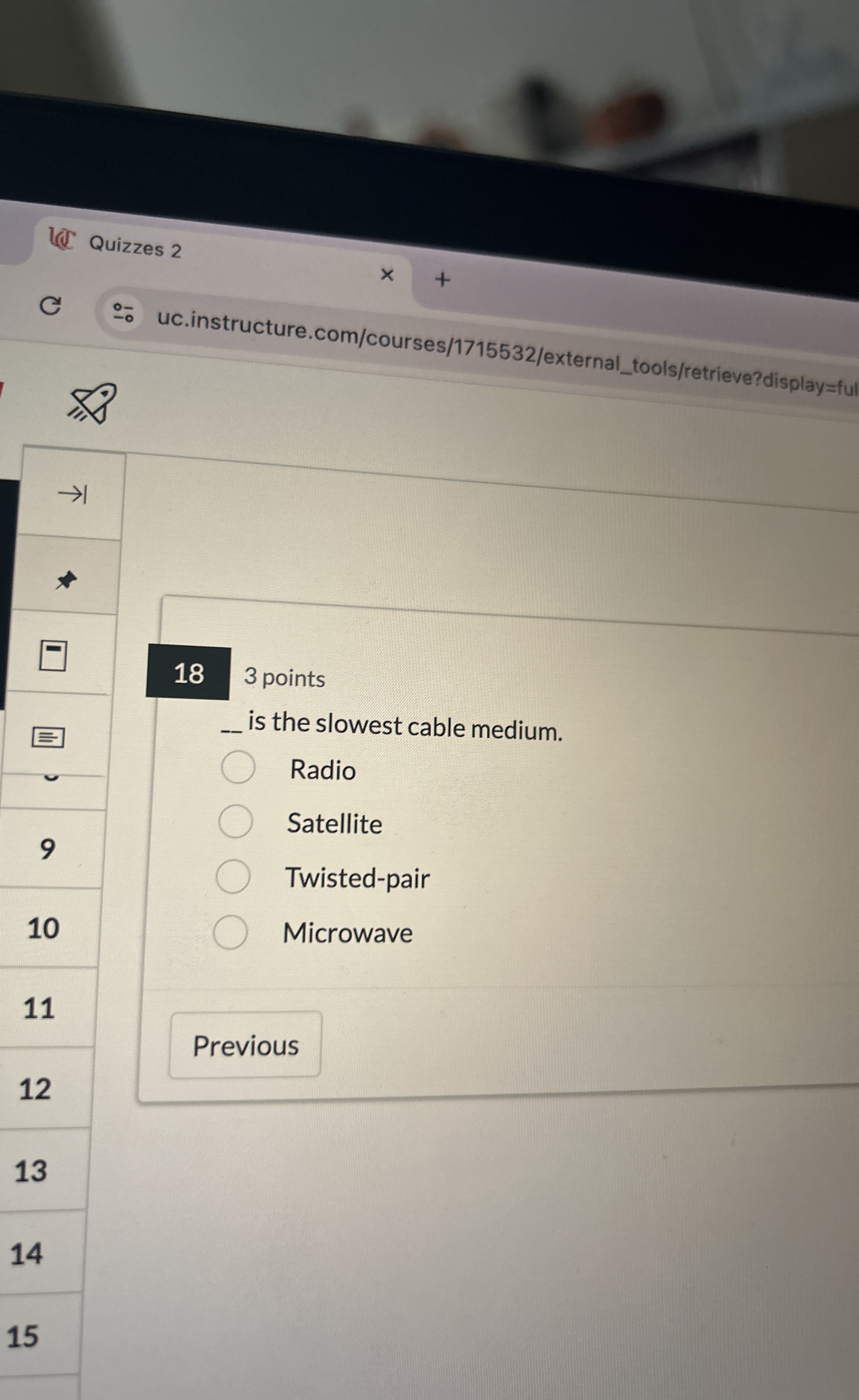1 8 3 points is the slowest cable medium. Radio