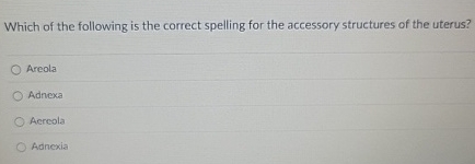 Which of the following is the correct spelling