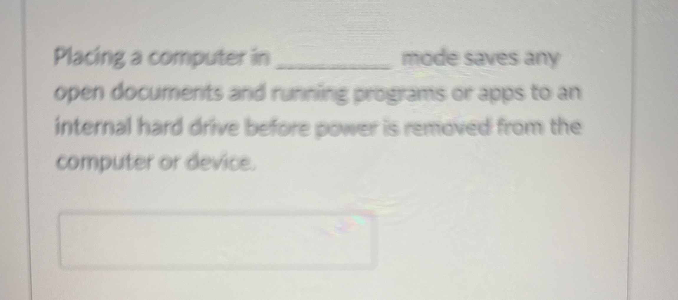 Placing a computer in q , mode saves any open