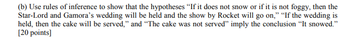( b ) Use rules of inference to show that the