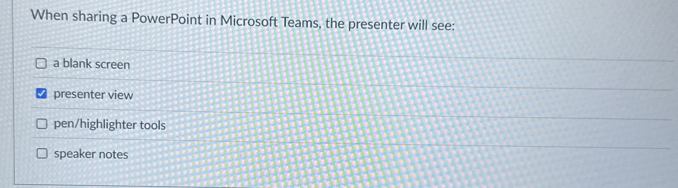 When sharing a PowerPoint in Microsoft Teams, the