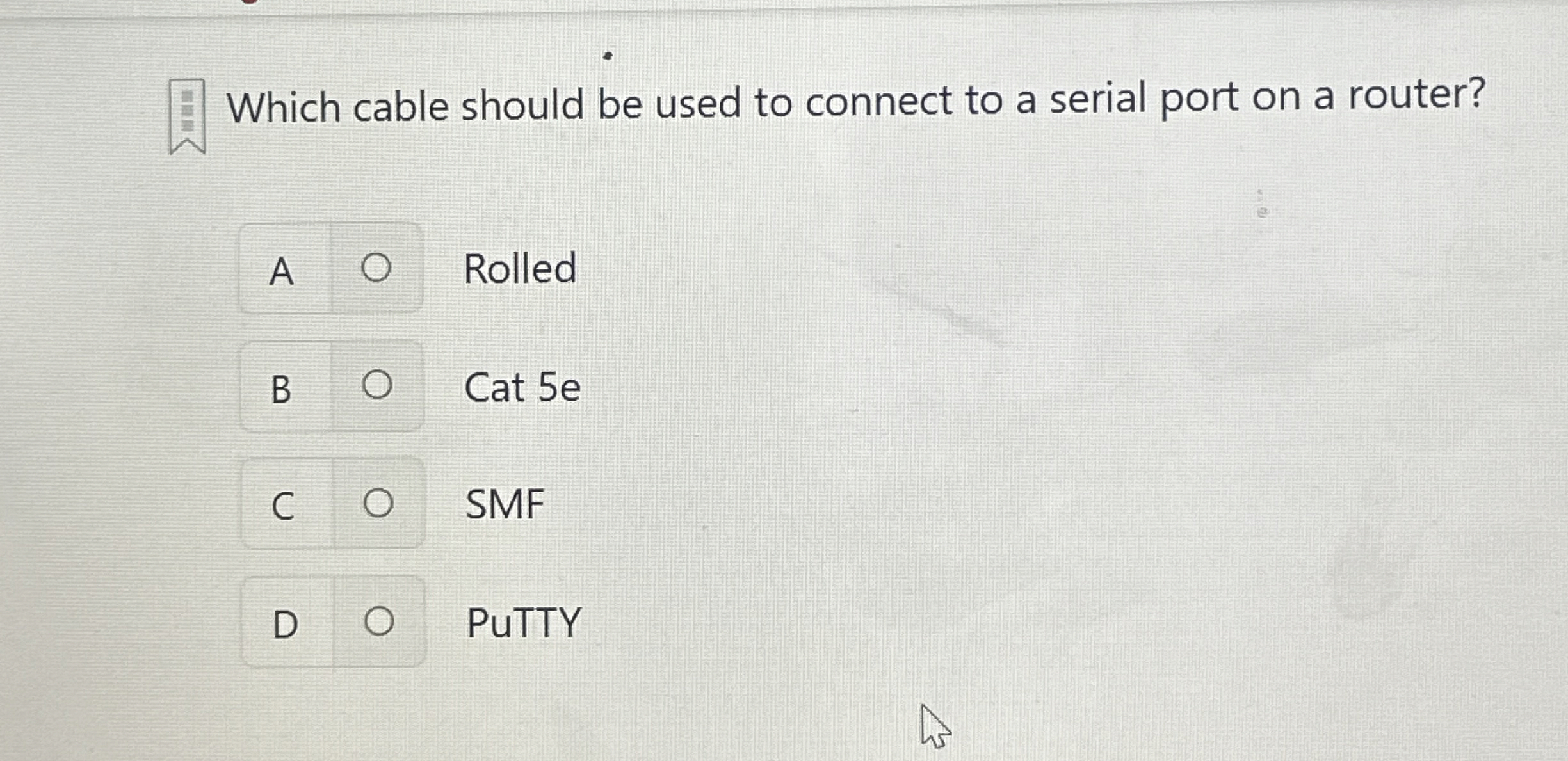 Which cable should be used to connect to a serial