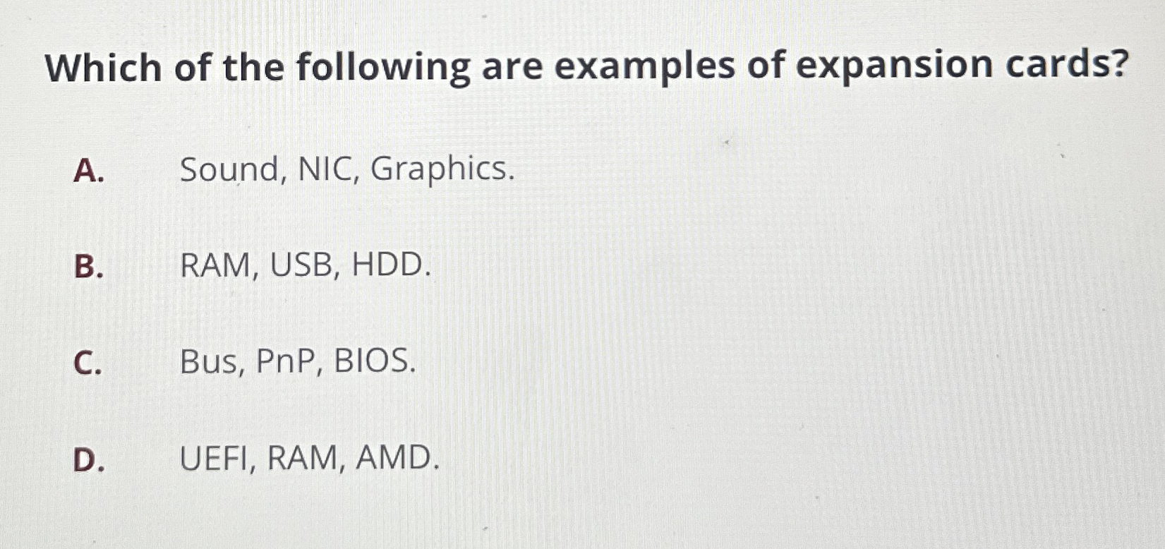 Which of the following are examples of expansion