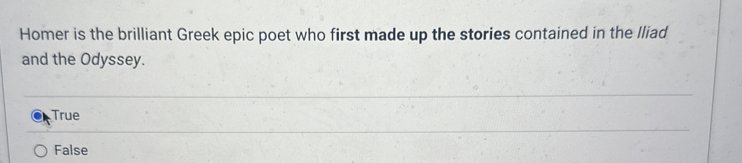 Homer is the brilliant Greek epic poet who first