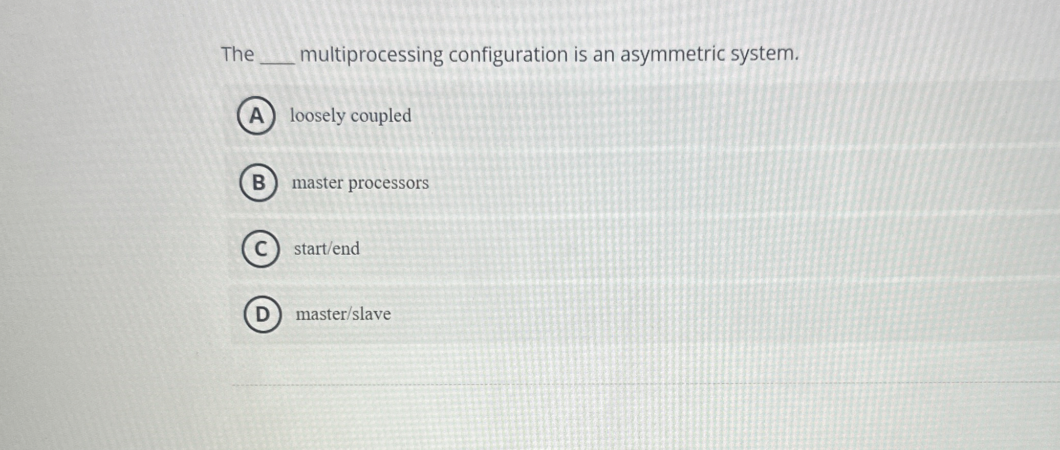 The multiprocessing configuration is an