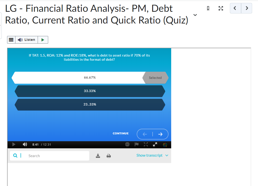 LG - Financial Ratio Analysis- PM, Debt < Ratio,
