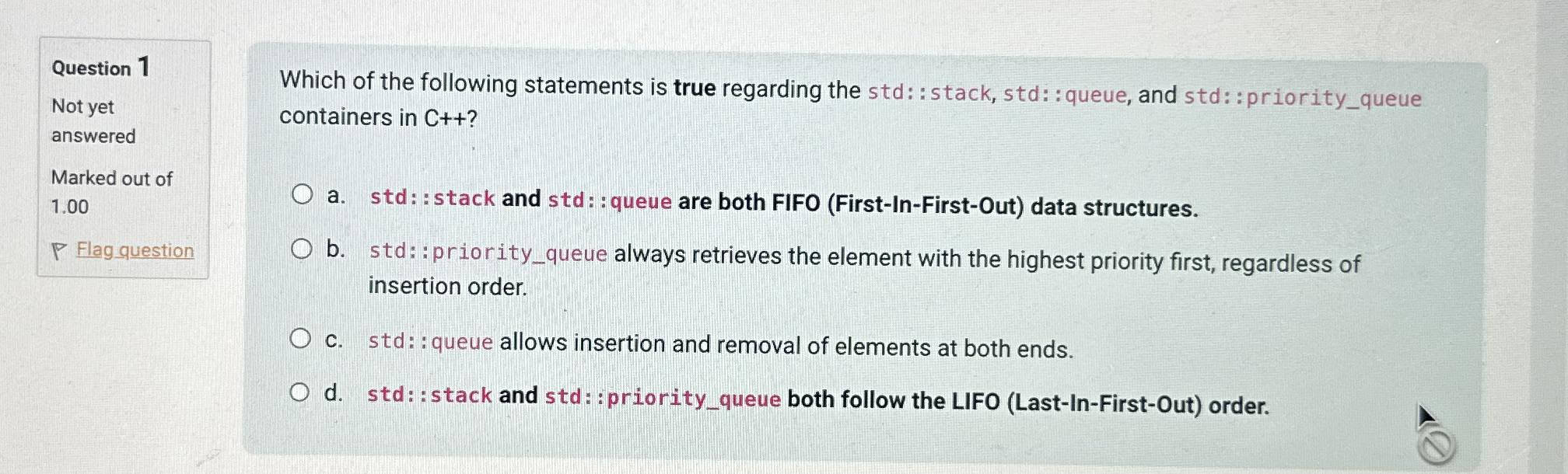 Which of the following statements is true