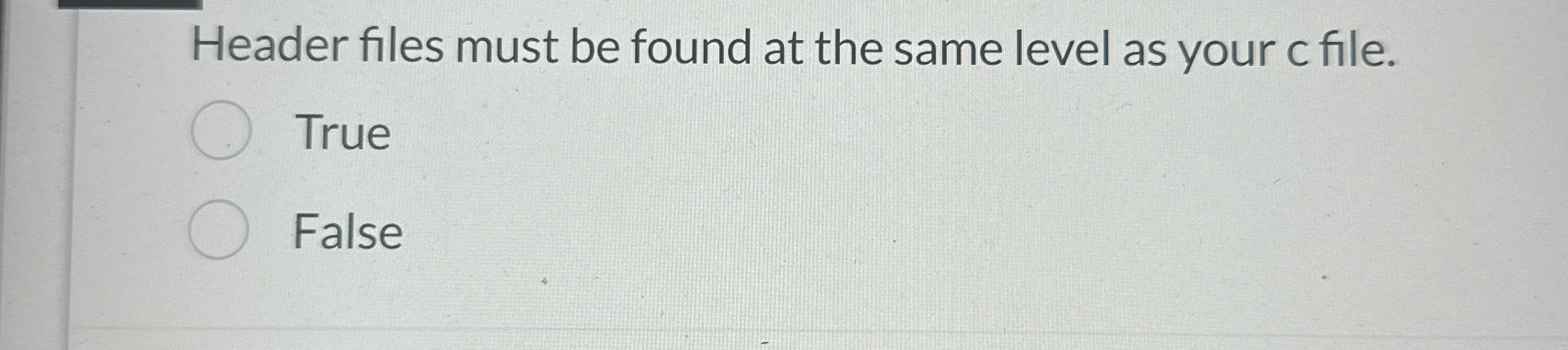 Header files must be found at the same level as