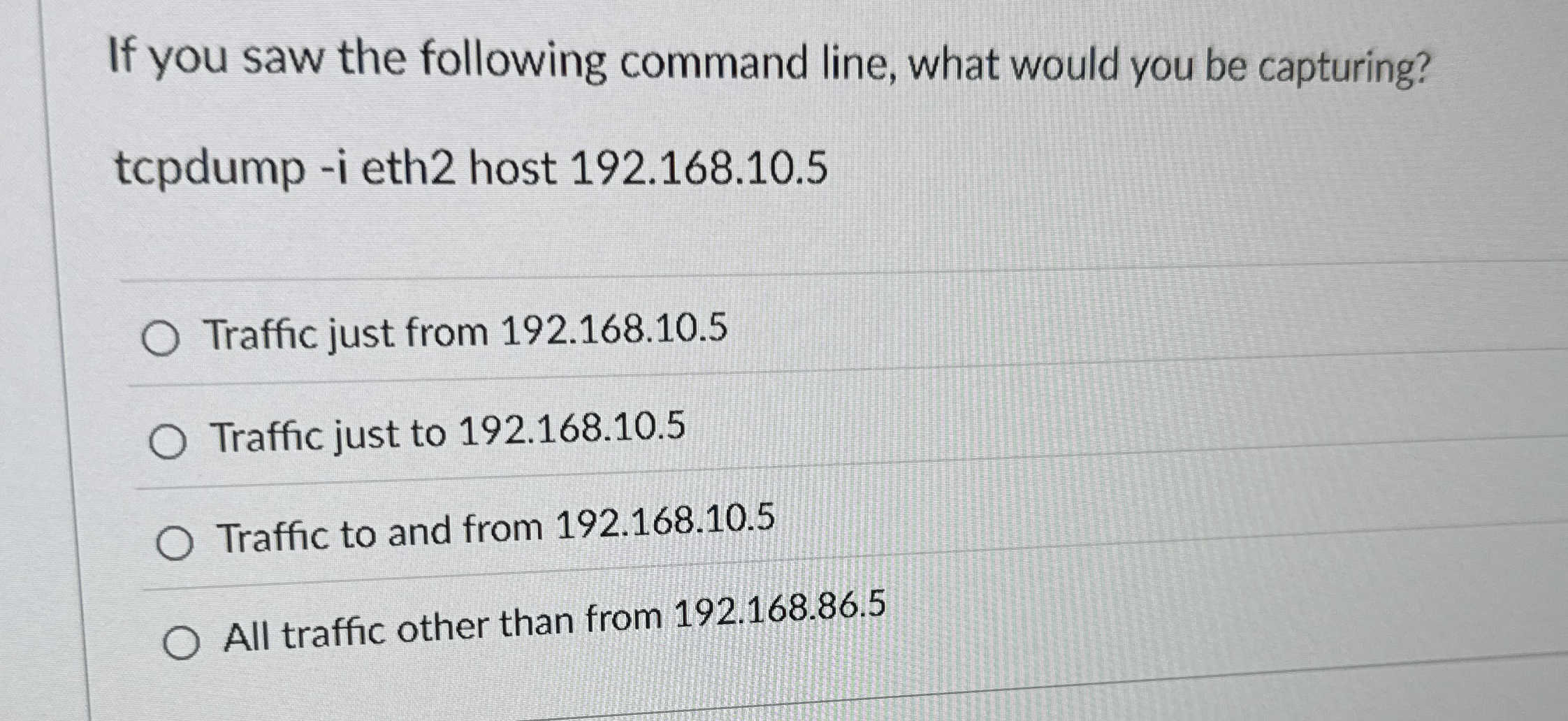 If you saw the following command line, what would