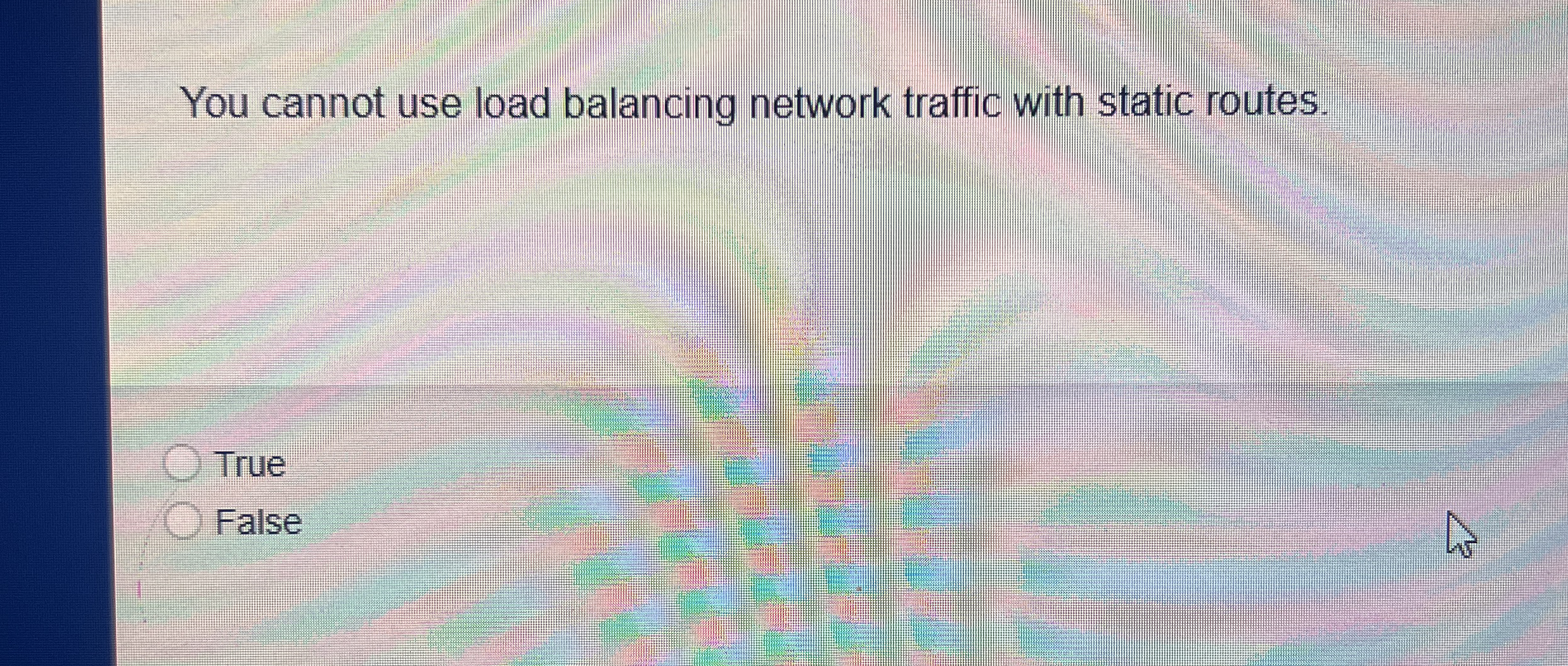 You cannot use load balancing network traffic