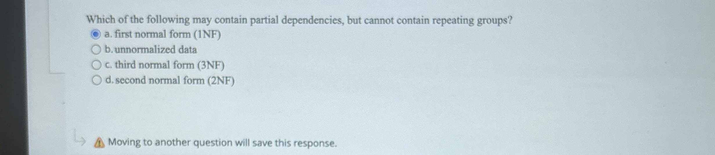 Which of the following may contain partial