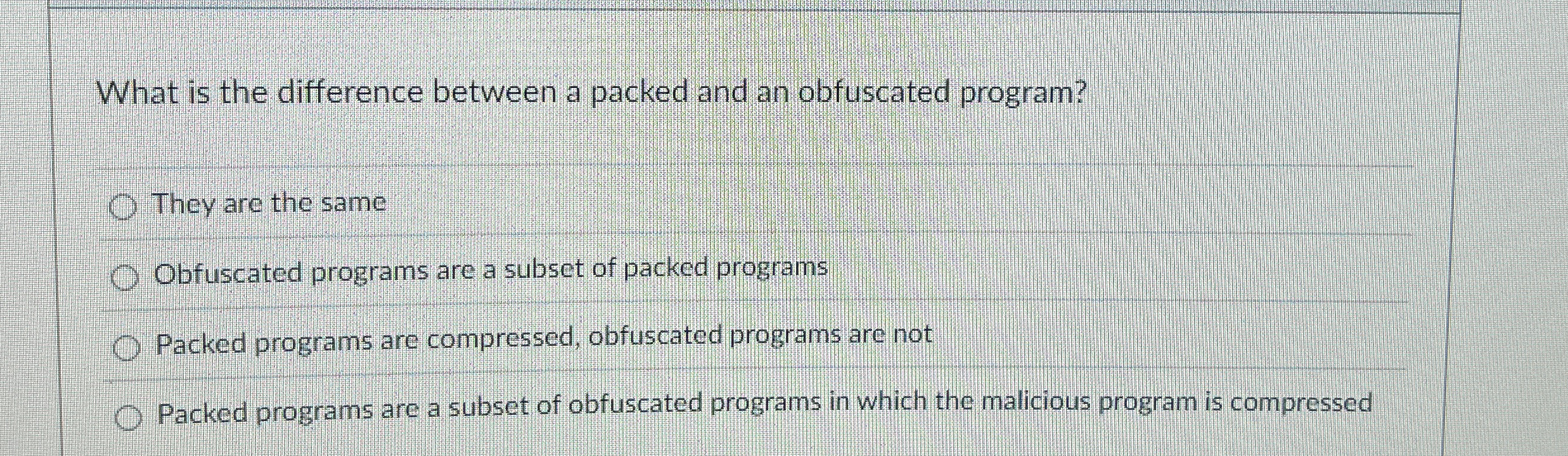 What is the difference between a packed and an