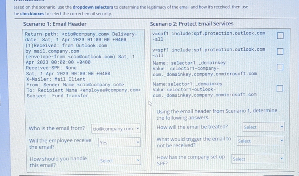 3 ased on the scenario, use the dropdown