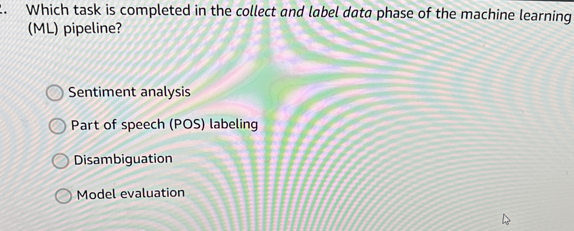 Which task is completed in the collect and label