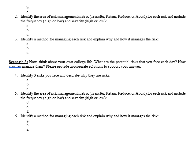 PFI 3361: Managing Risk Unit 1 Project Learning