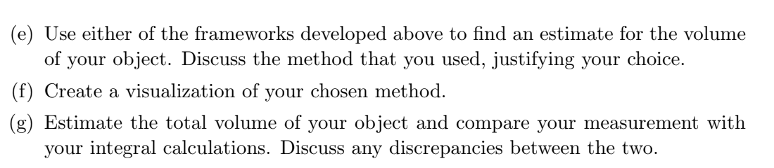 ( e ) Use either of the frameworks developed