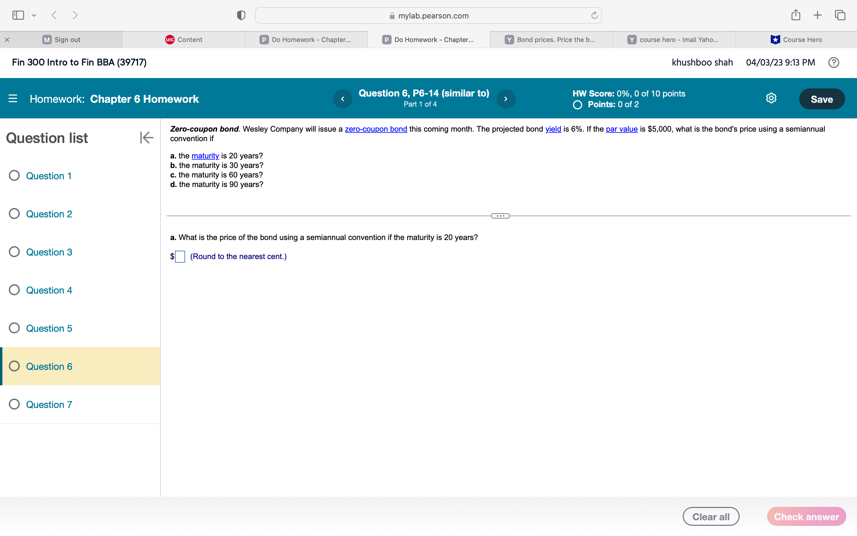 v 0 B mylab,pearson.com C [1] + E] x 0 Sign out