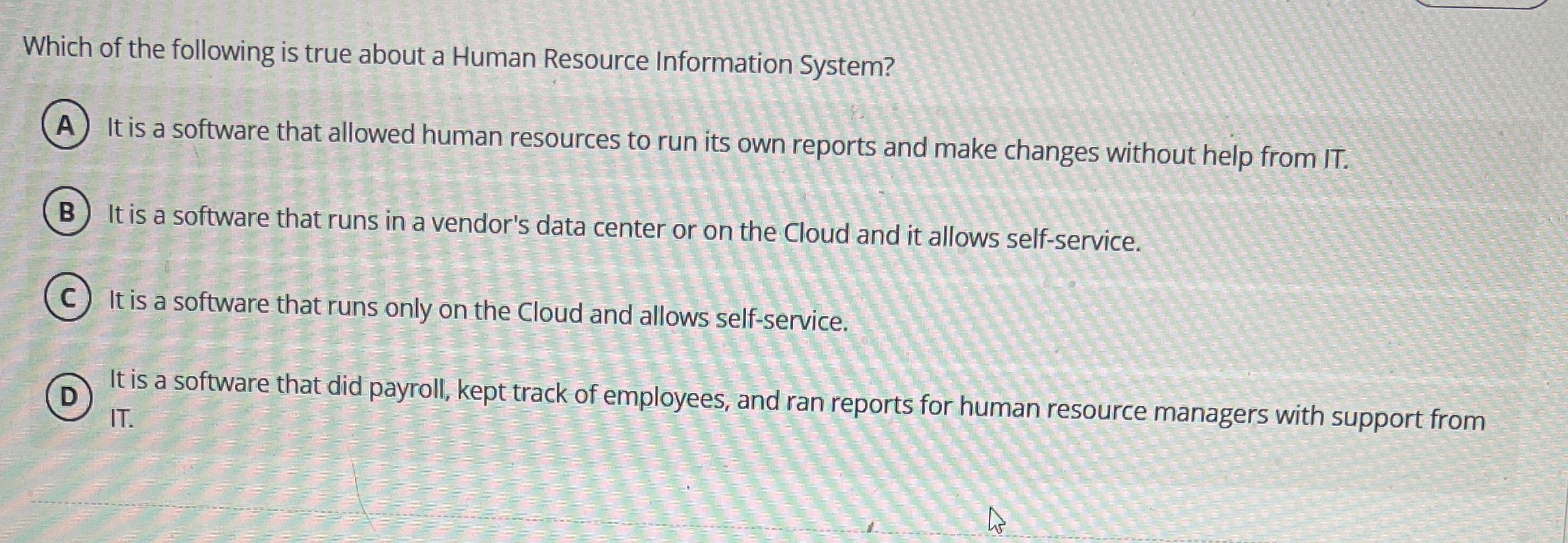 Which of the following is true about a Human