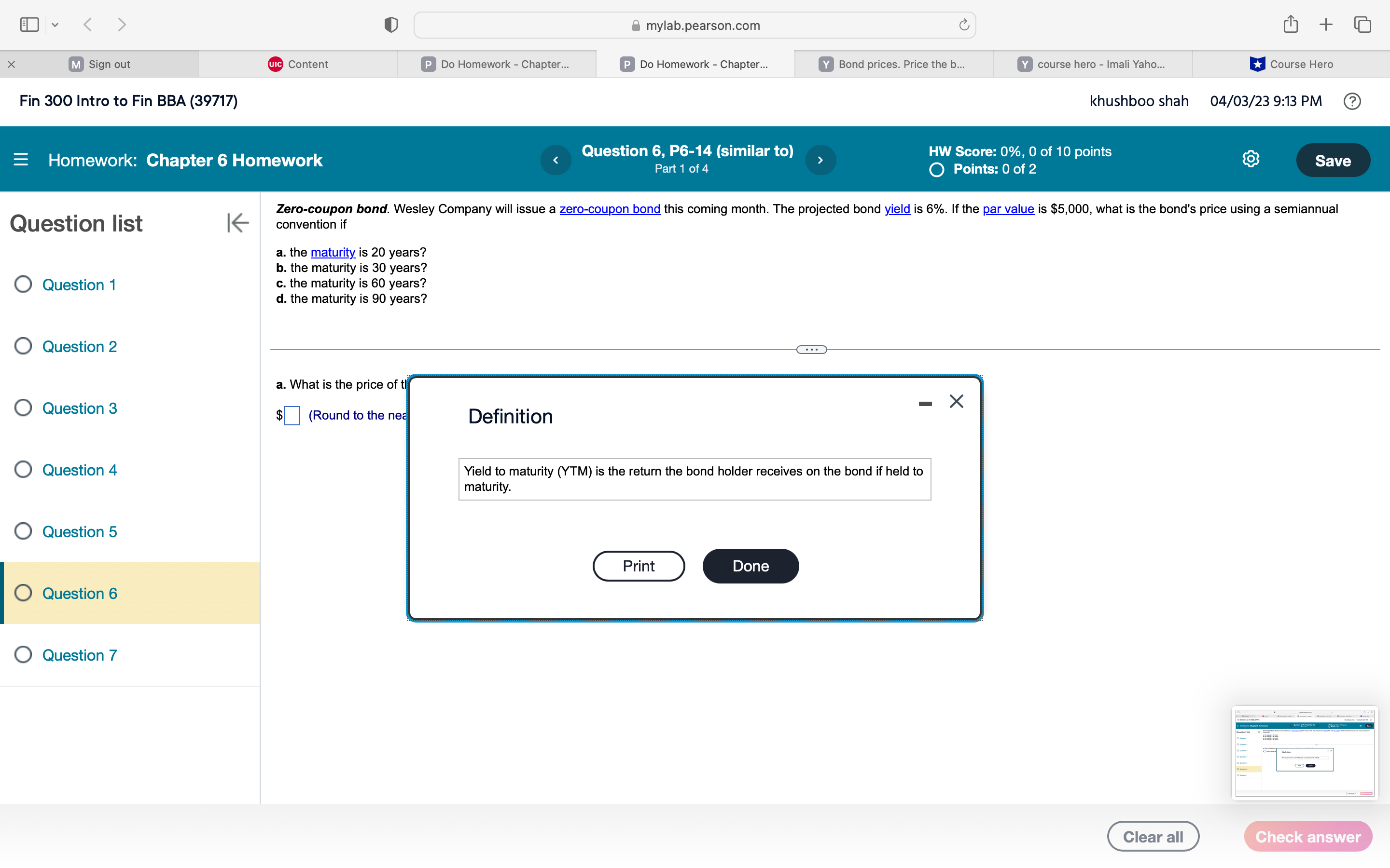 v 0 B mylab,pearson.com C [1] + E] x 0 Sign out