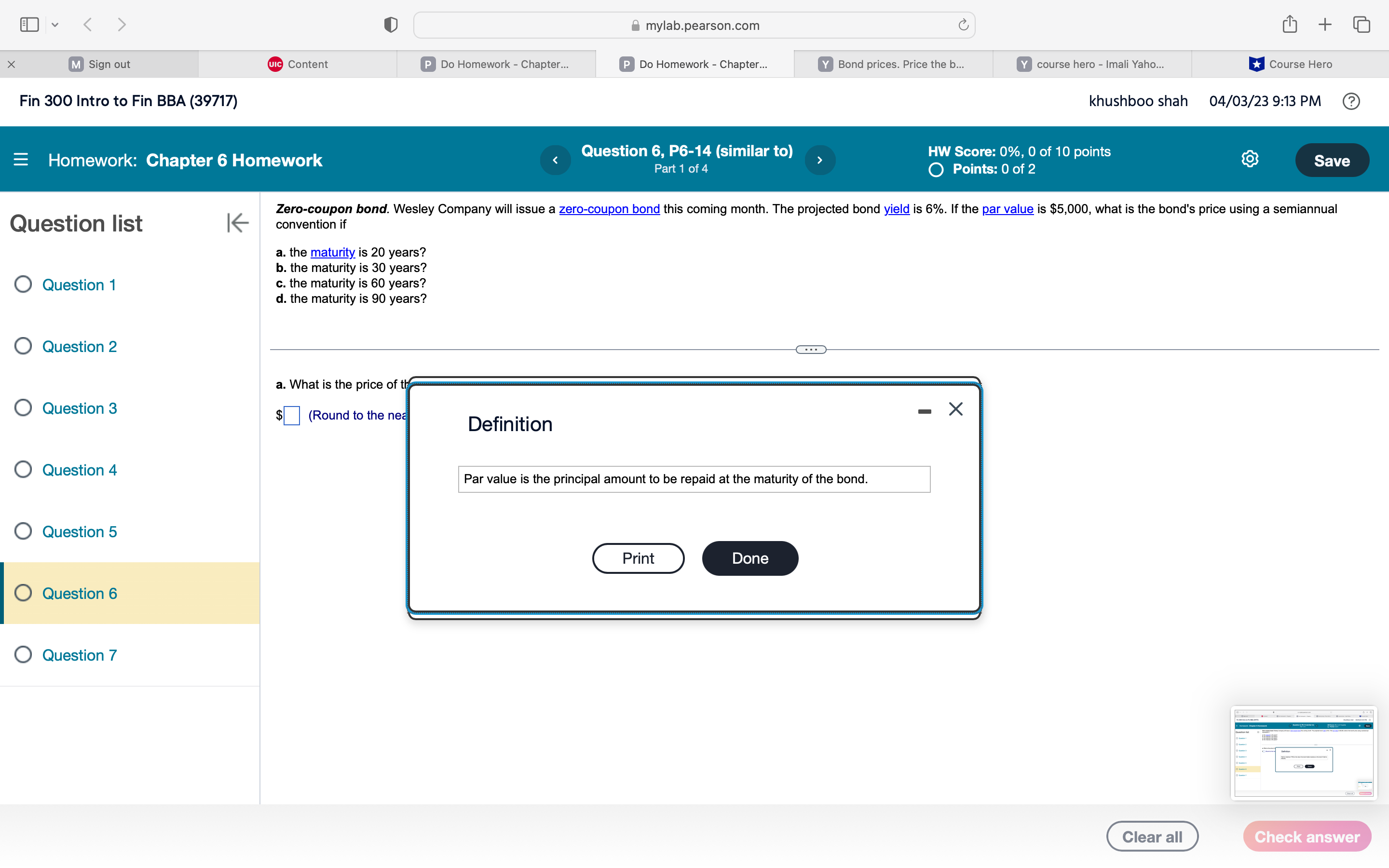 v 0 B mylab,pearson.com C [1] + E] x 0 Sign out