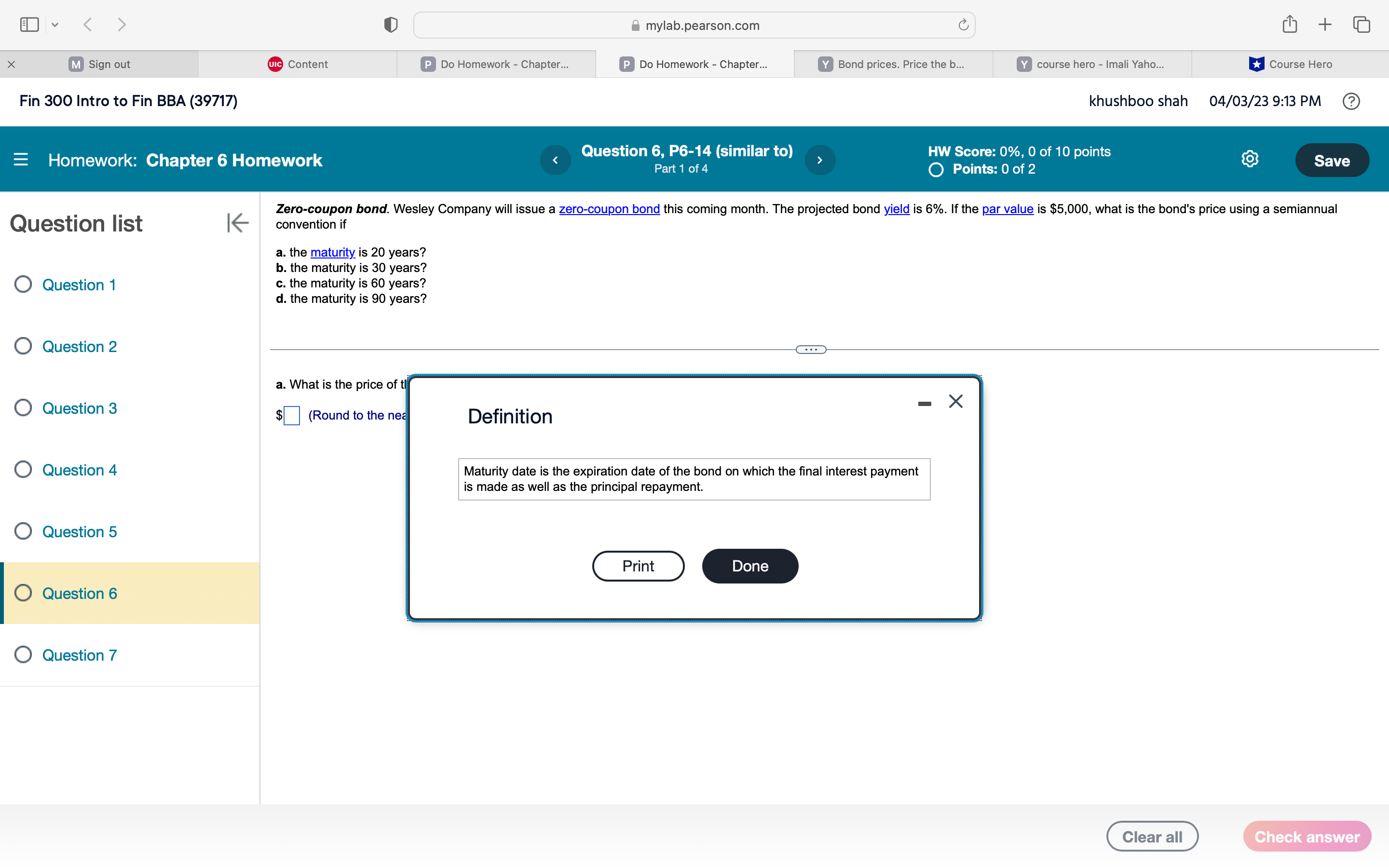v 0 B mylab,pearson.com C [1] + E] x 0 Sign out
