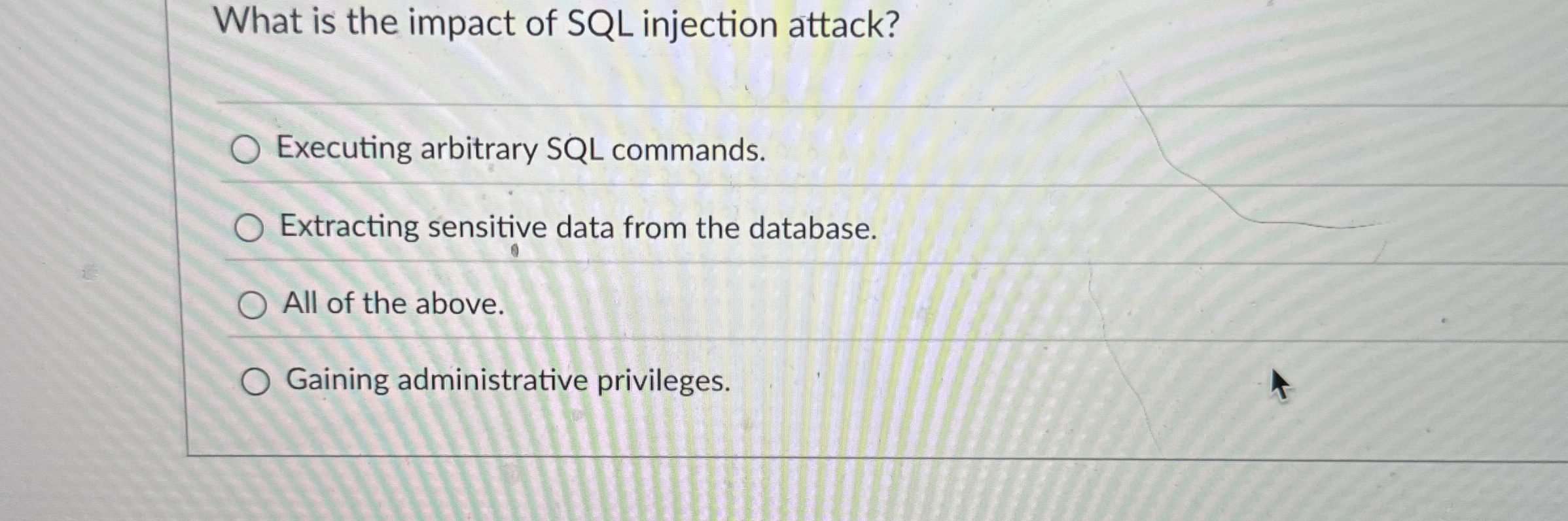 What is the impact of SQL injection attack?