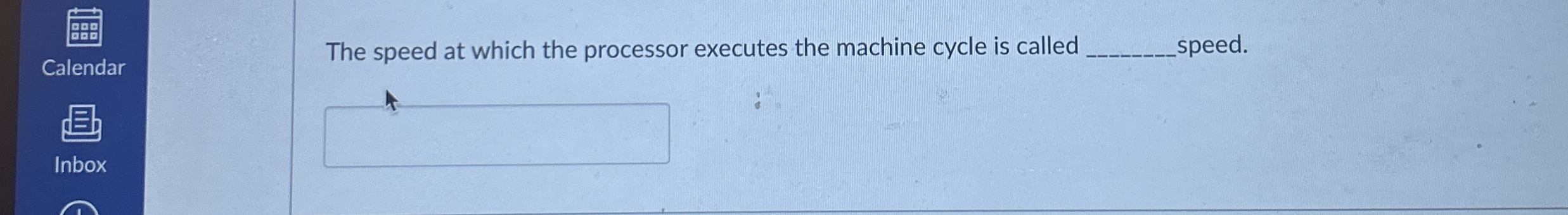 The speed at which the processor executes the