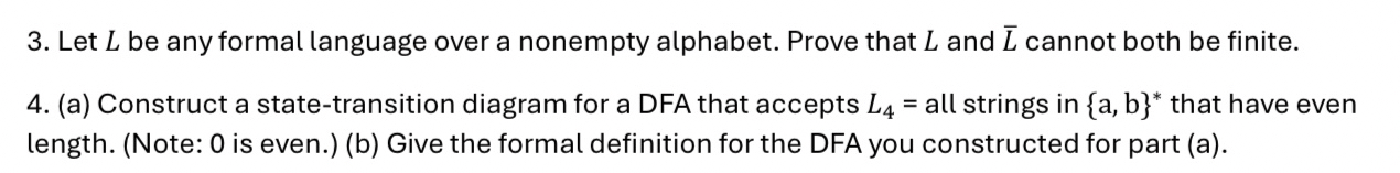 Let L be any formal language over a nonempty