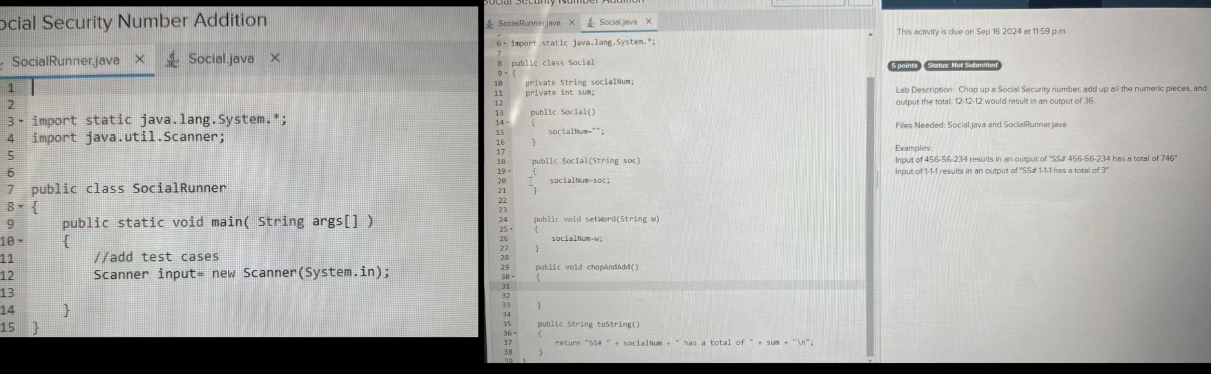 This activity is due on Sep 1 6 2 0 2 4 ot 1 1 .