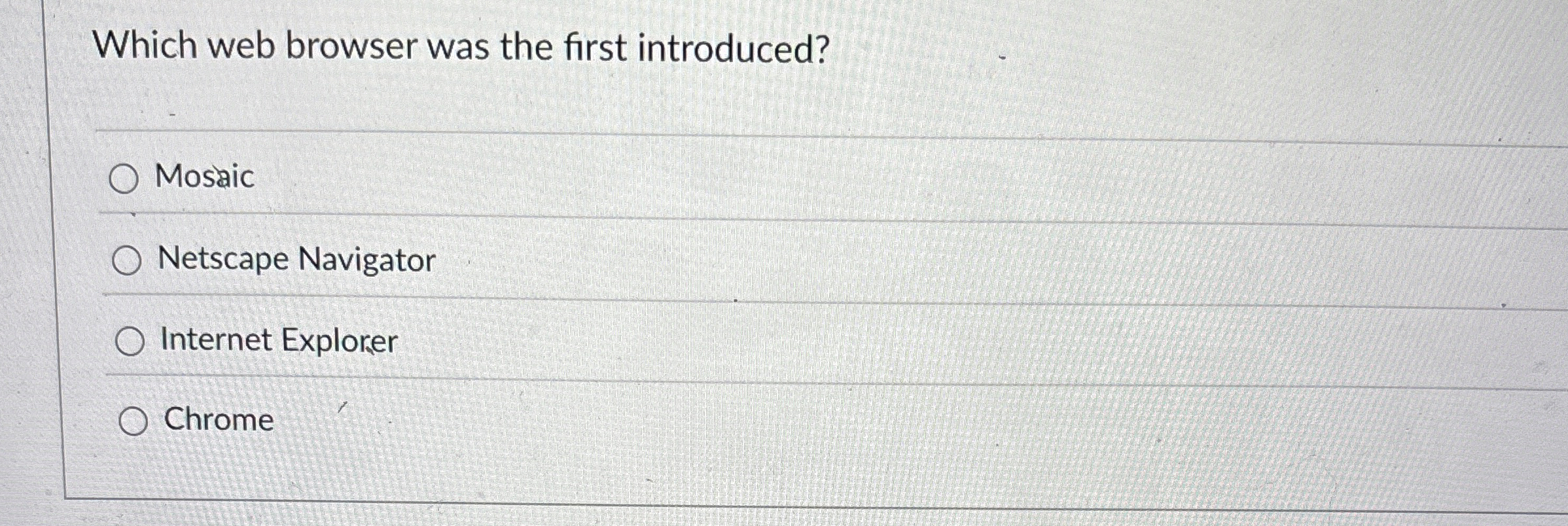 Which web browser was the first introduced?