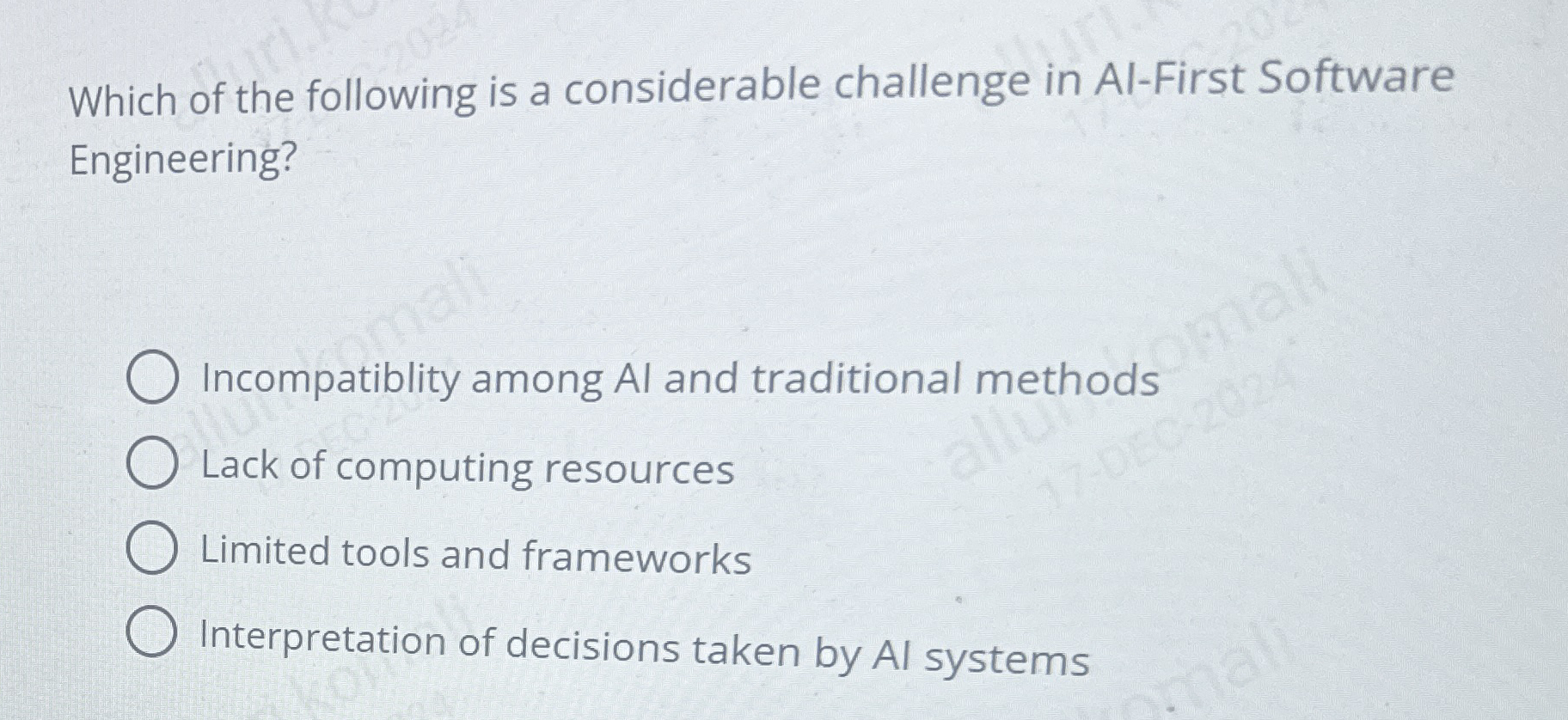 Which of the following is a considerable