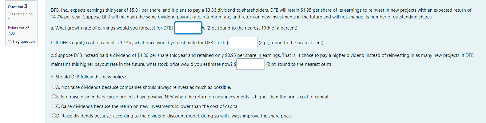 May I get help on this problem? Thanks. Qu