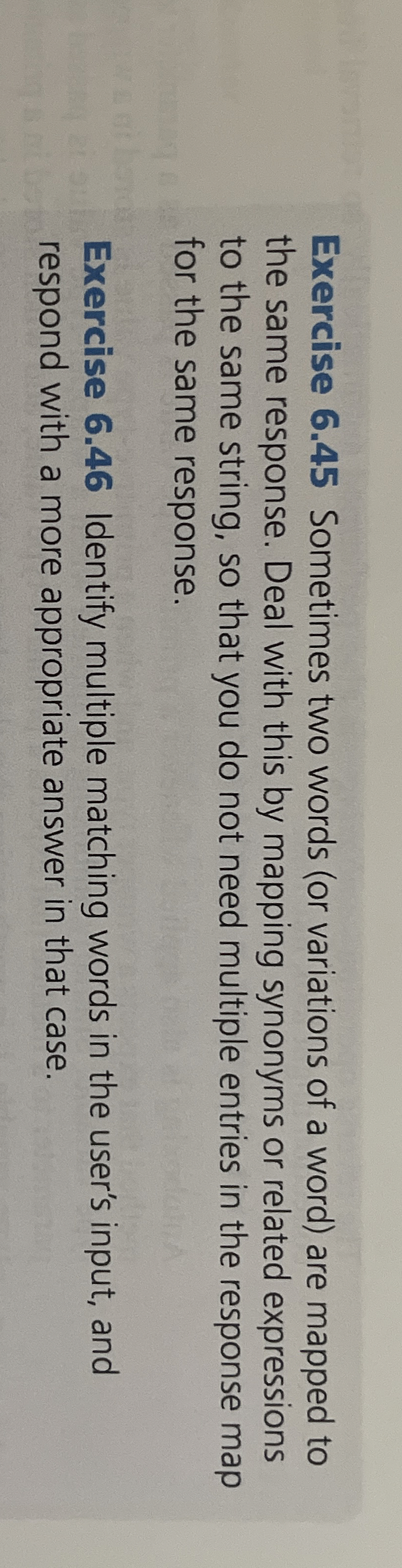 Exercise 6 . 4 5 Sometimes two words ( or