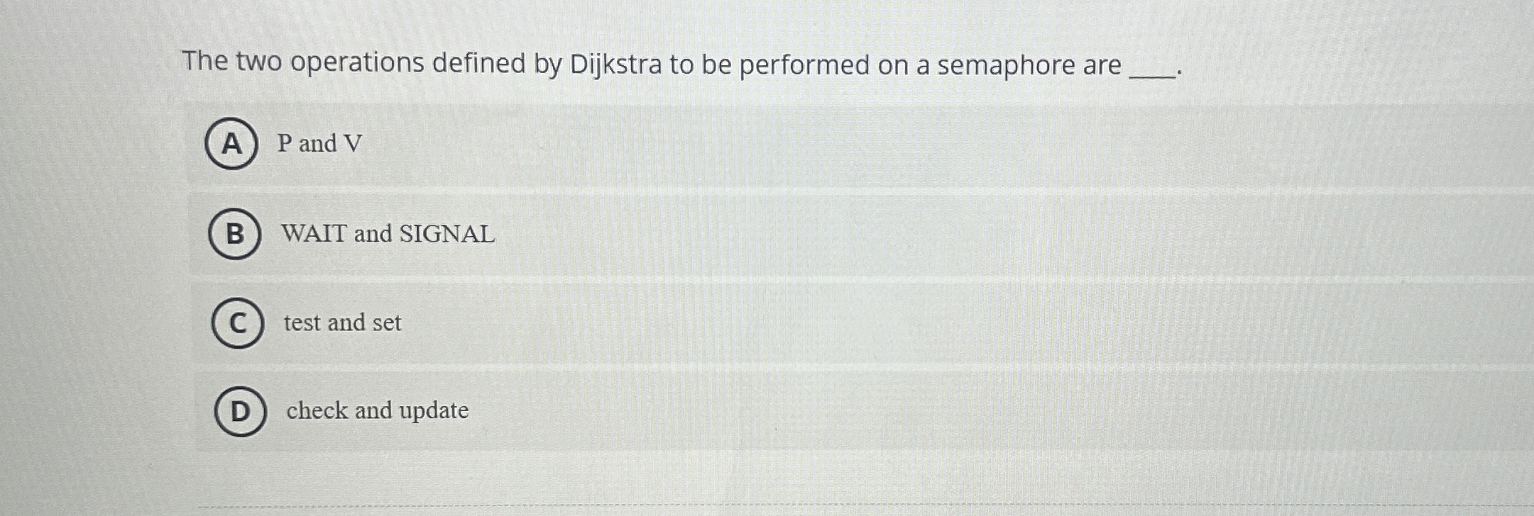 The two operations defined by Dijkstra to be