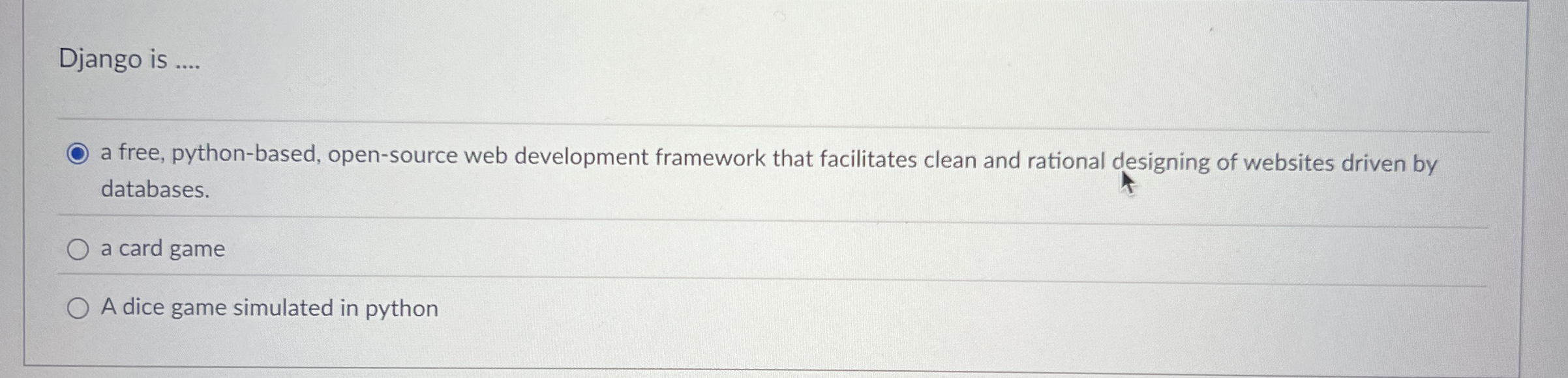 Django is . . . . a free, python - based, open -
