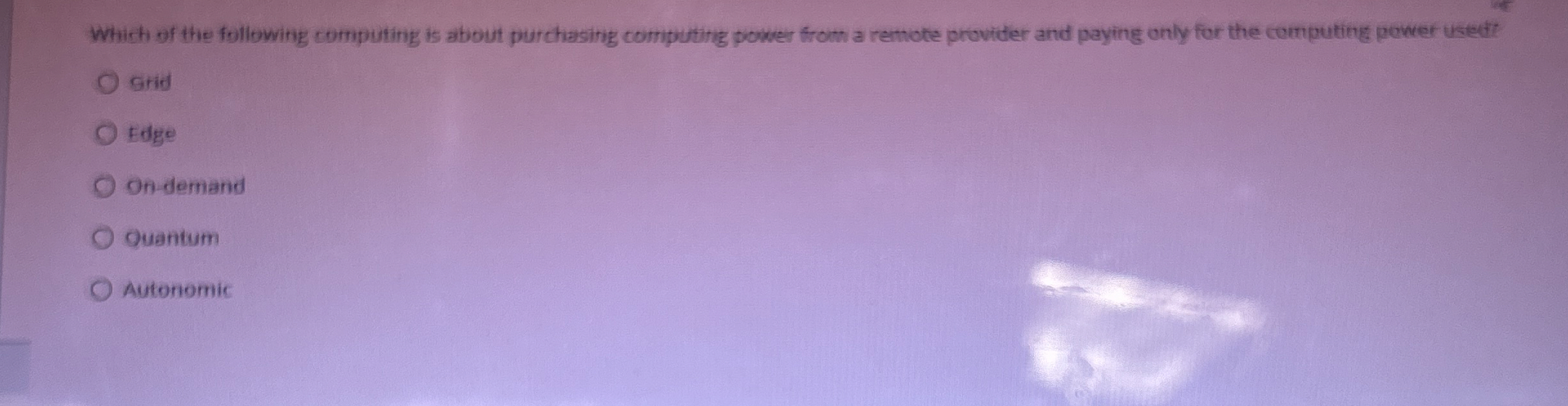 Which of the following computing is about