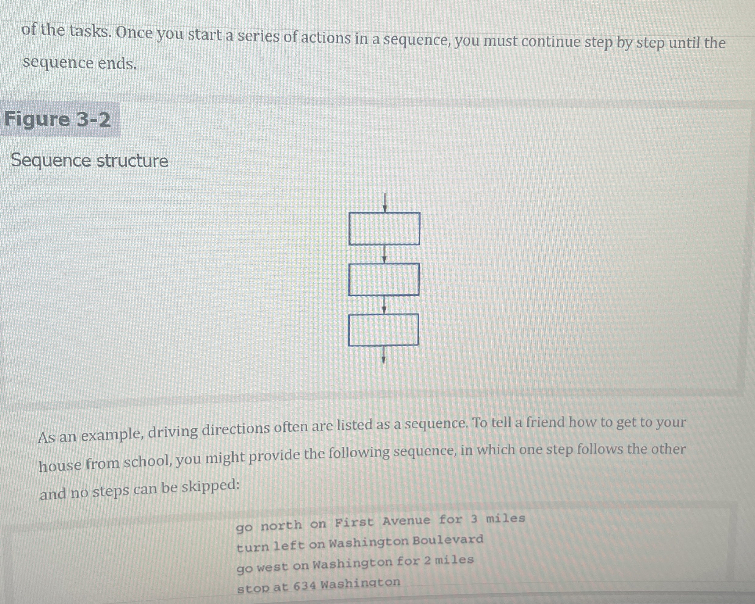 Figure 3 - 2 Sequence structure As an example,
