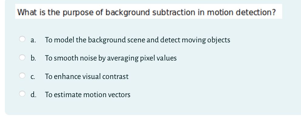What is the purpose of background subtraction in