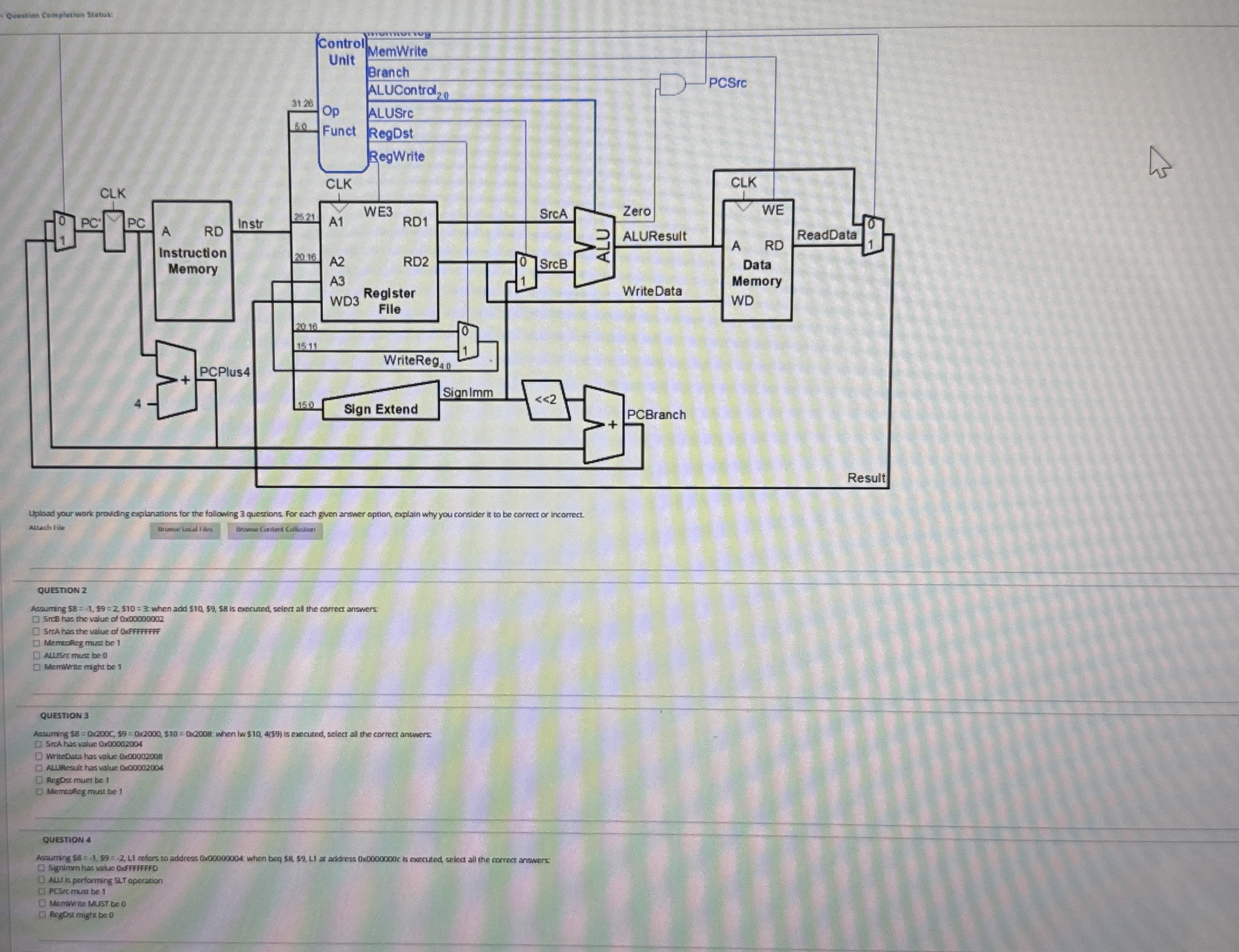 Question Complation Siatus: Upload your work
