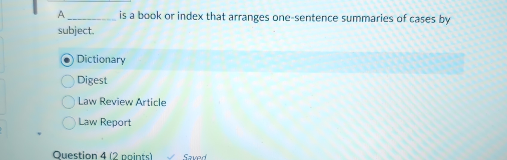 A is a book or index that arranges one - sentence