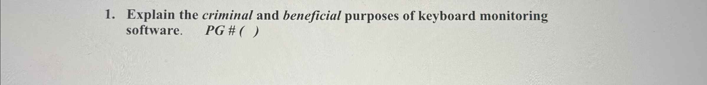 Explain the criminal and beneficial purposes of
