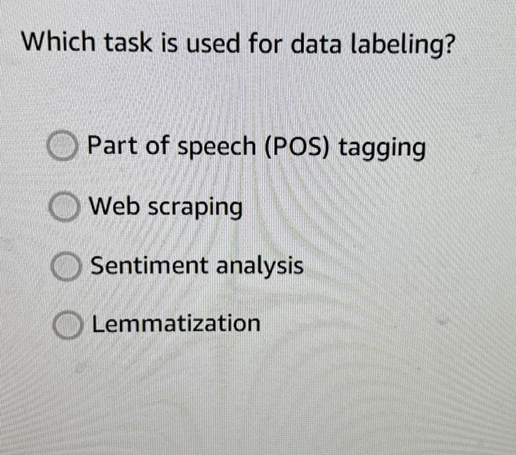 Which task is used for data labeling? Part of