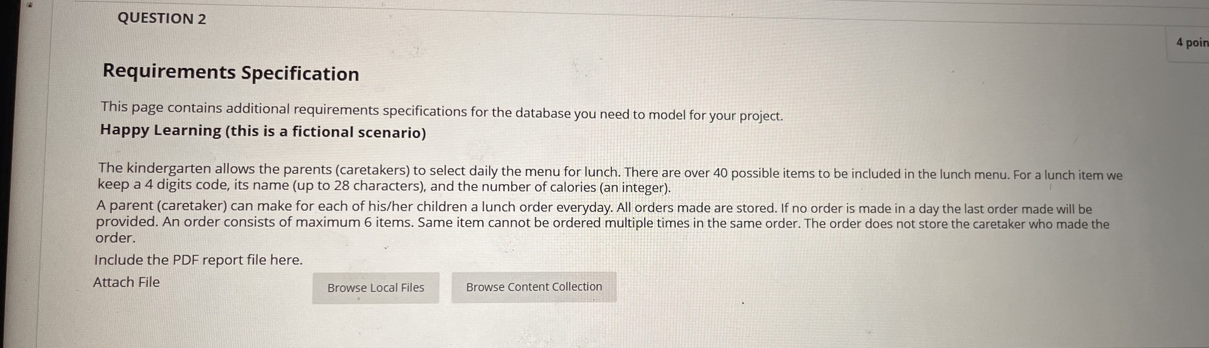 Report Overview ( PDF ) Your report must contain