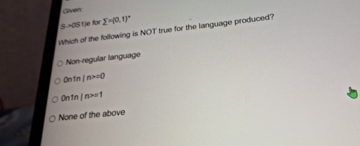 Given: S 0 s t | | | for ? ? = { 0 , 1 } * *