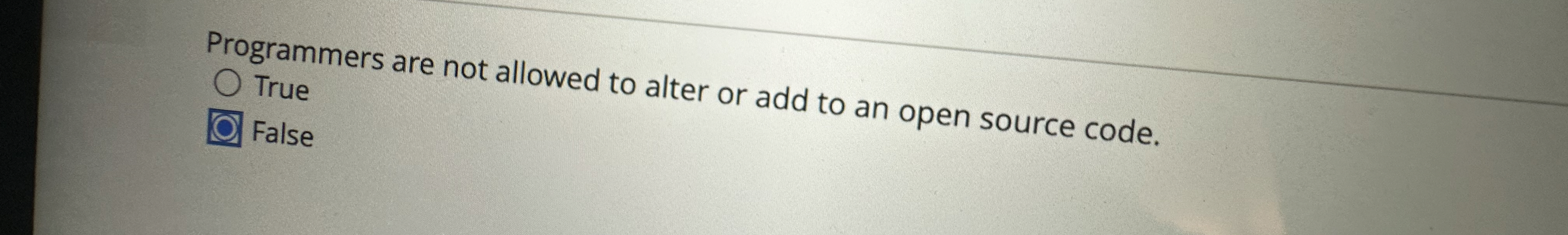 Programmers are not allowed to alter or add to an