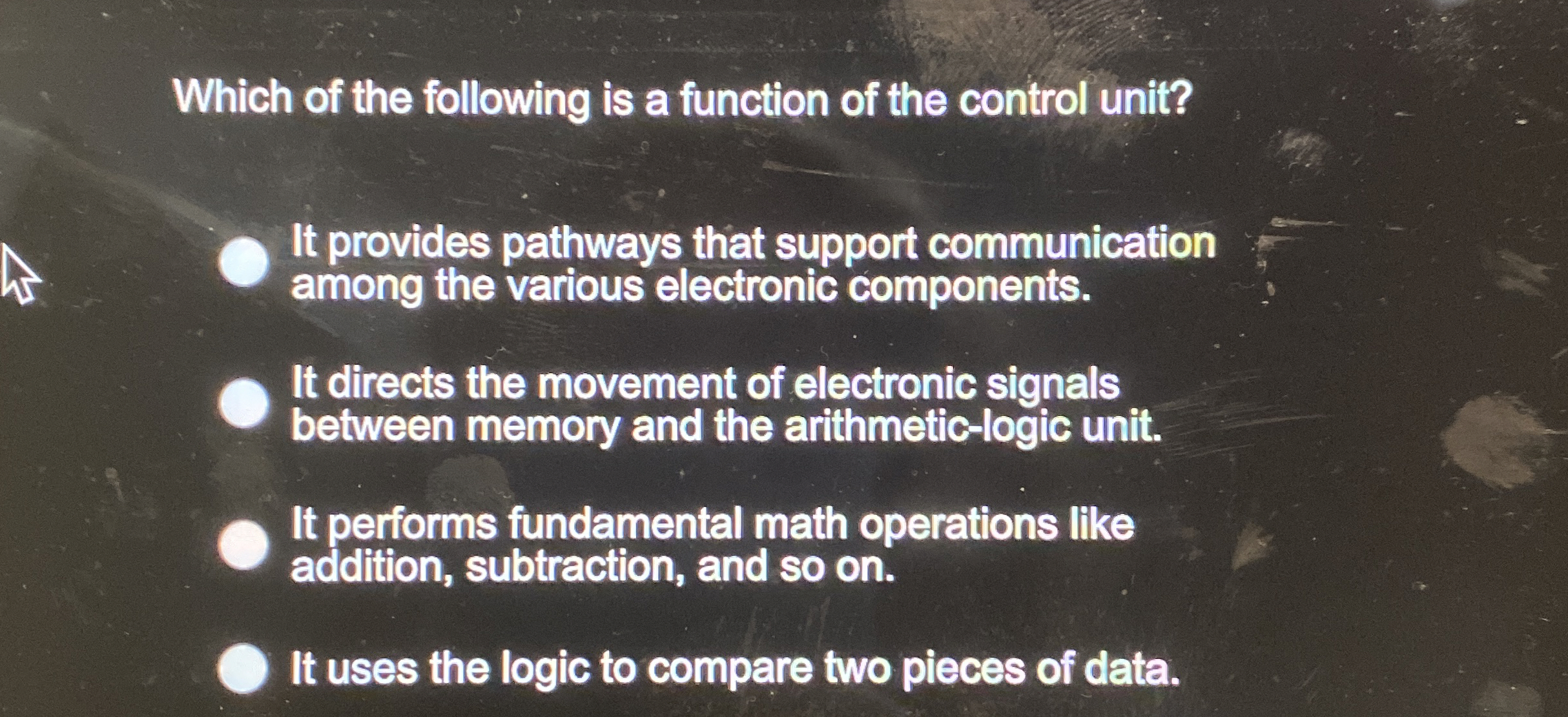 Which of the following is a function of the