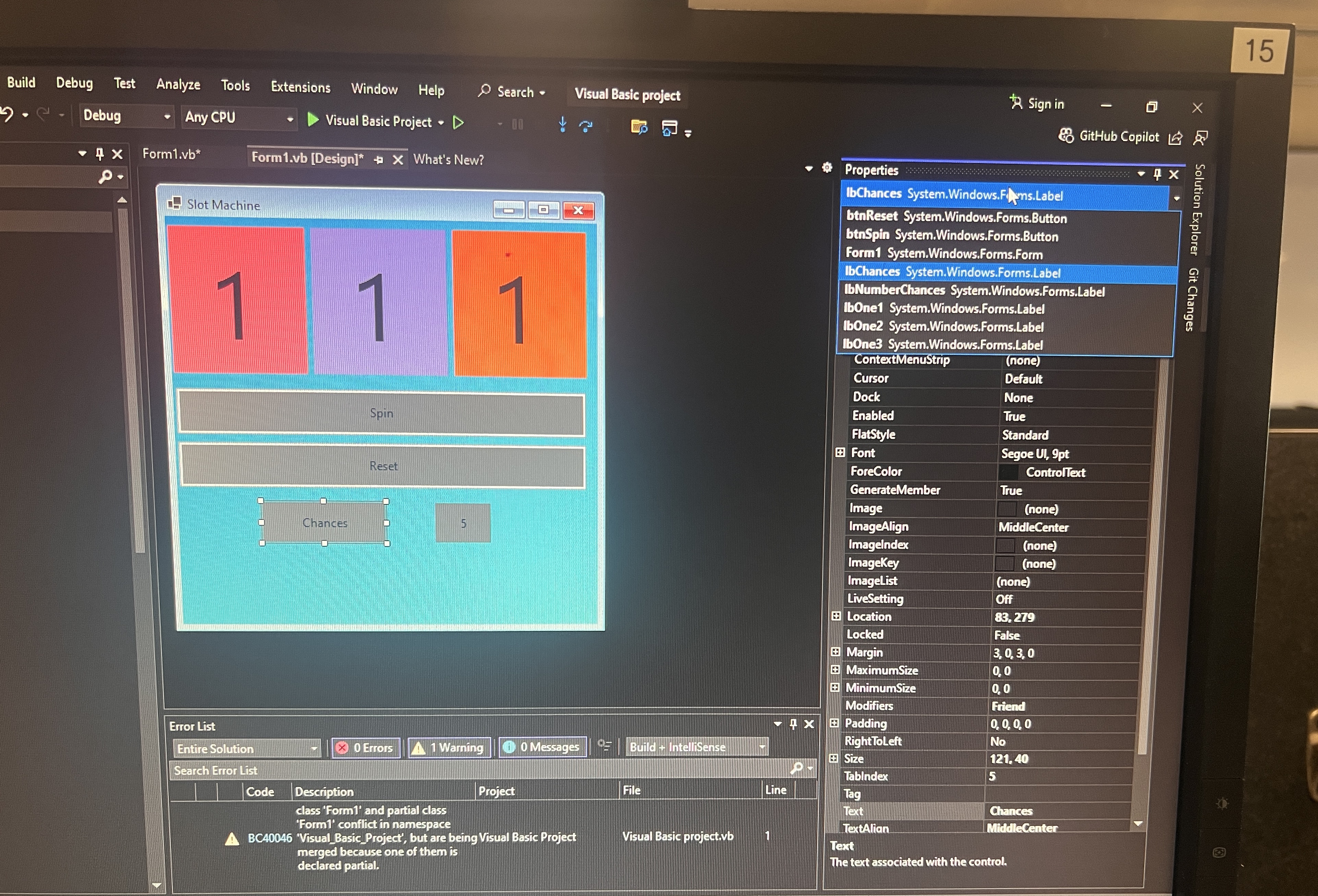 I am working on a Slot Machine design. As you can