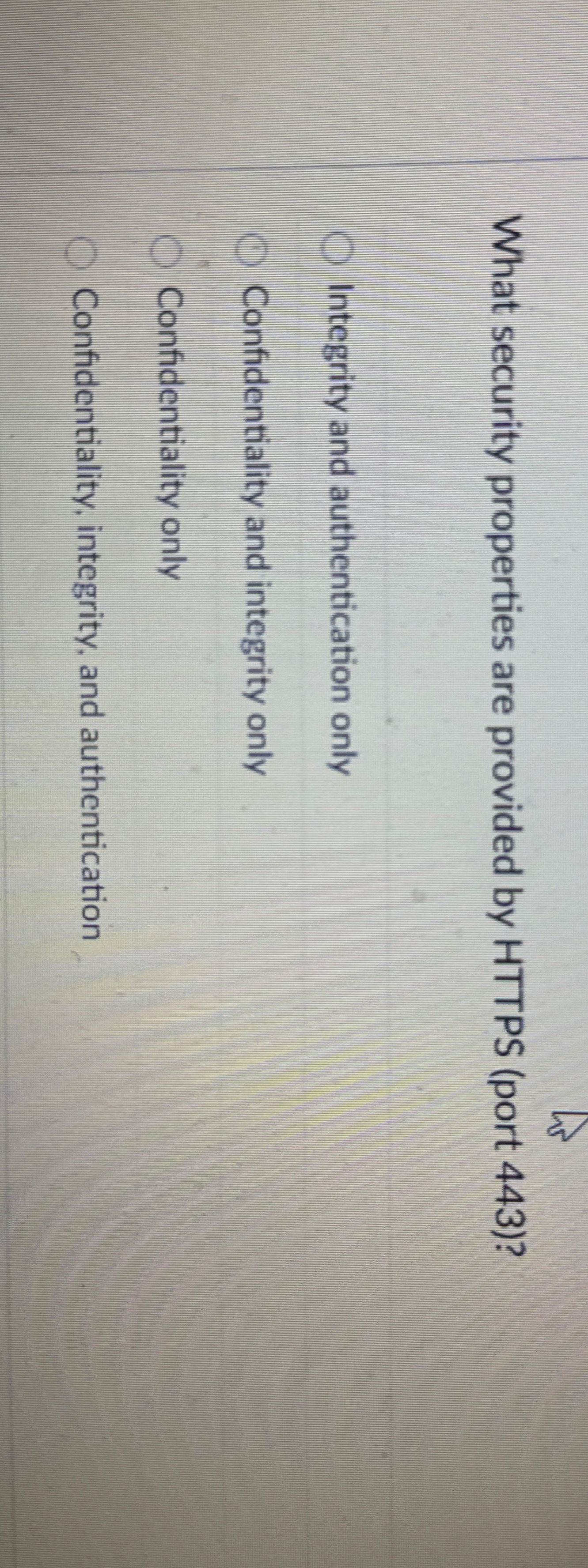 What security properties are provided by HTTPS (